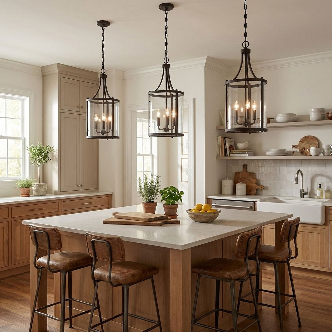 Savoy House - 7-1040-3-13 - Three Light Foyer Pendant - Penrose - English Bronze