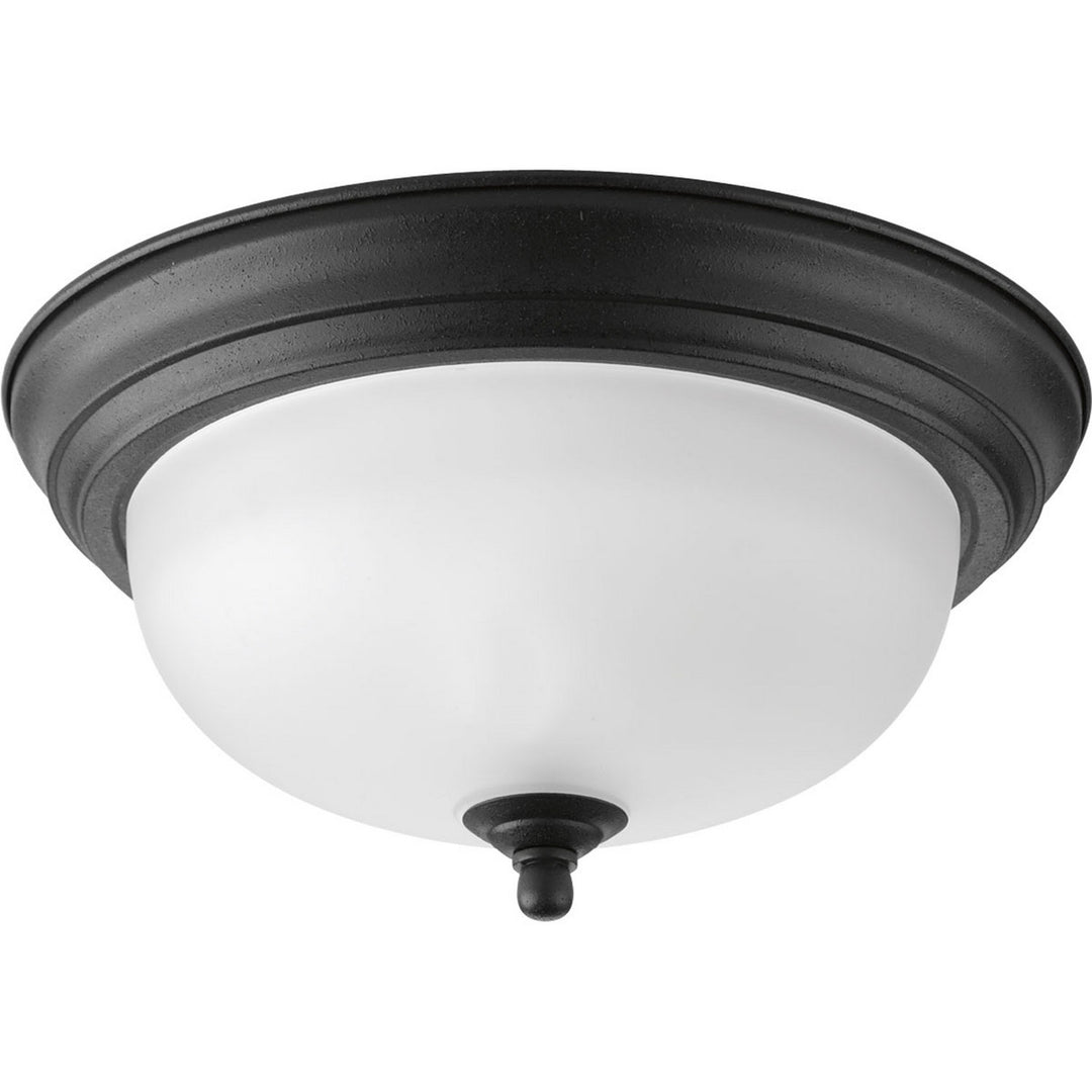 Progress Canada - P3924-80 - One Light Flush Mount - Dome Glass - Alabaster - Forged Black