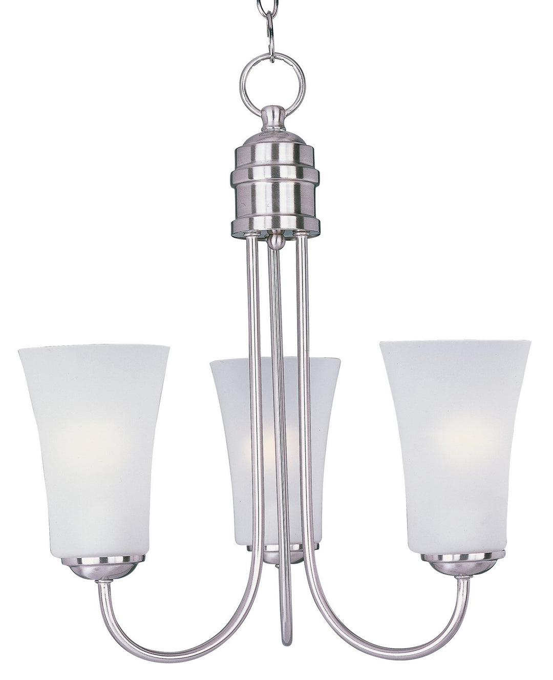 Maxim - 10043FTSN - Three Light Chandelier - Logan - Satin Nickel
