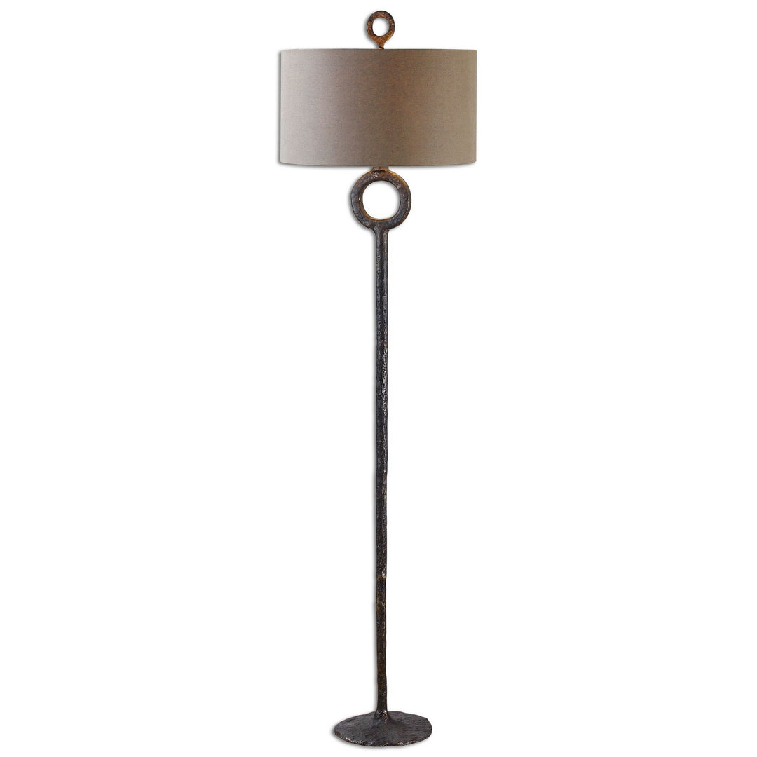 Ferro One Light Floor Lamp in Aged Rust Bronze - available from The Lighting Shoppe, trusted by Canadian homeowners
