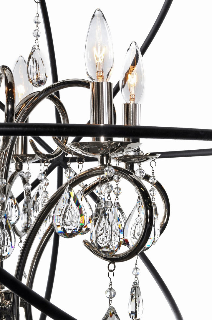 Maxim - 25140ARPN - Three Light Pendant - Orbit - Anthracite / Polished Nickel