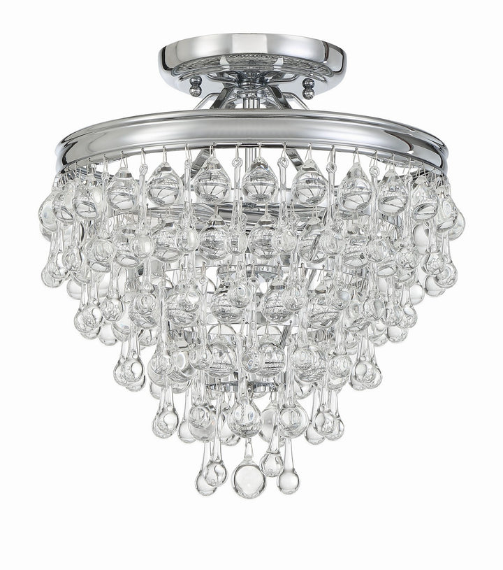 Crystorama - 130-CH_CEILING - Three Light Semi Flush Mount - Calypso - Polished Chrome