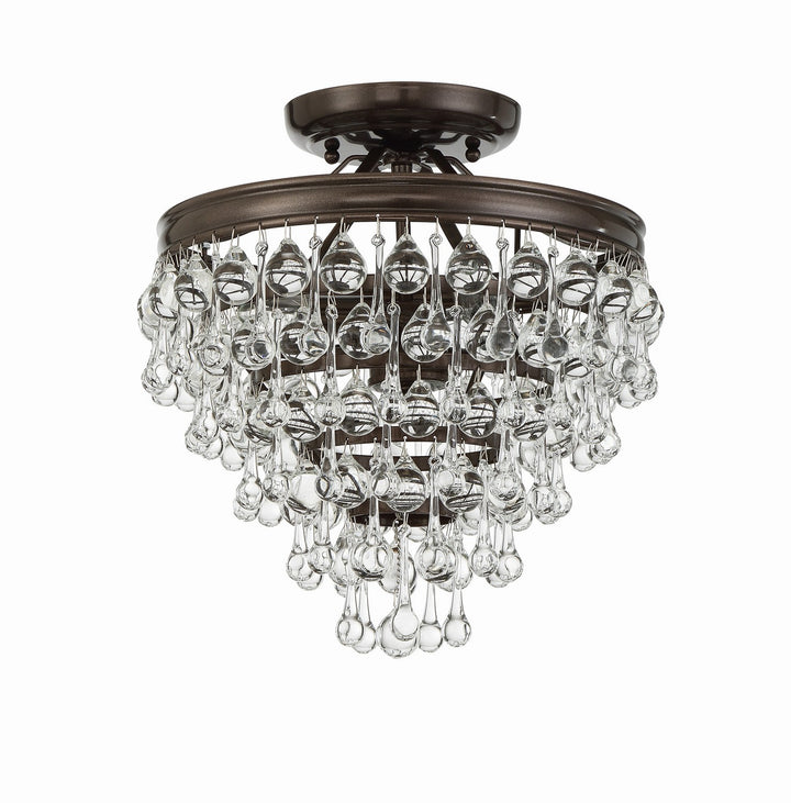 Crystorama - 130-VZ_CEILING - Three Light Semi Flush Mount - Calypso - Vibrant Bronze