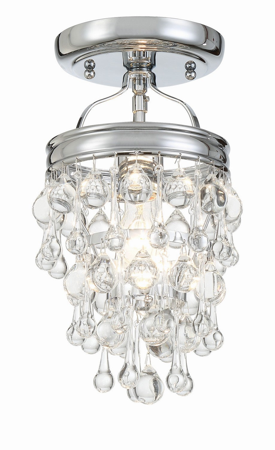 Calypso One Light Semi Flush Mount in Polished Chrome - available from The Lighting Shoppe, trusted by Canadian homeowners