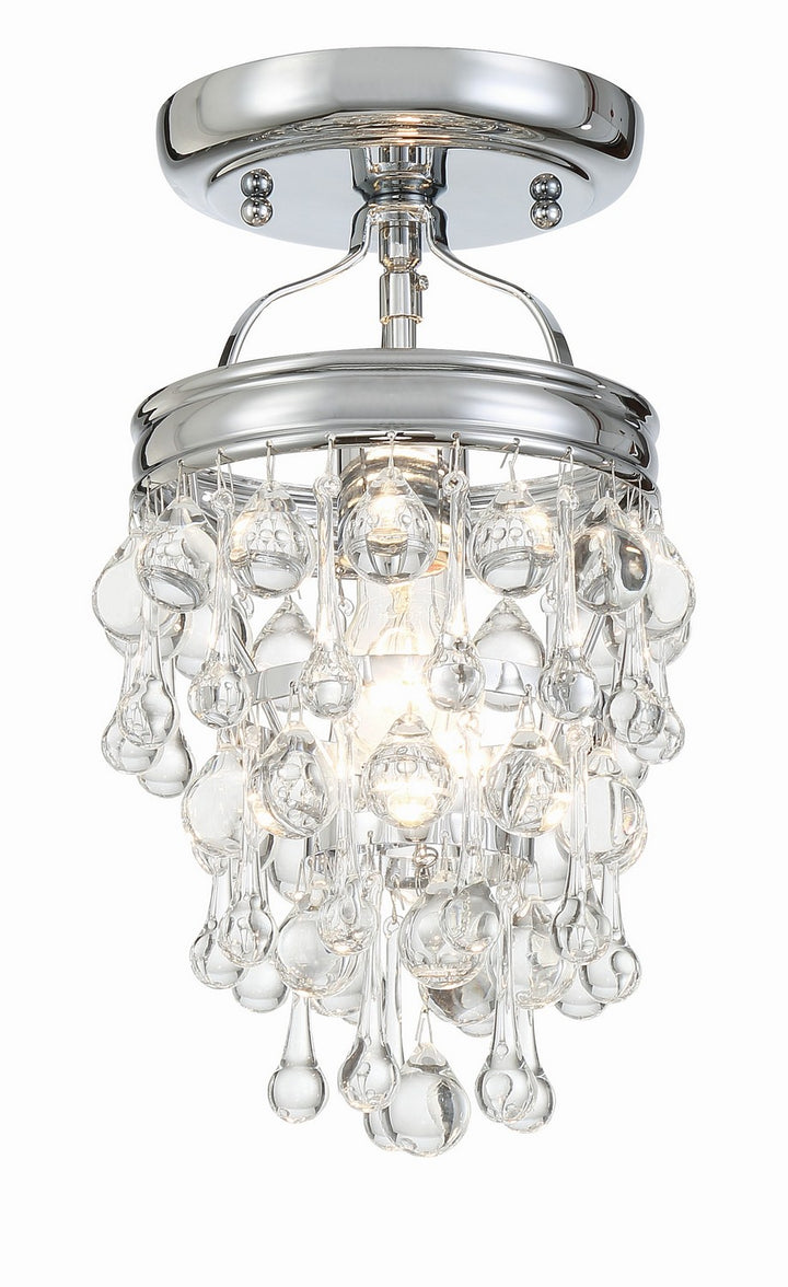 Calypso One Light Semi Flush Mount in Polished Chrome - available from The Lighting Shoppe, trusted by Canadian homeowners