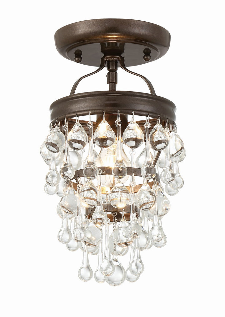 Calypso One Light Semi Flush Mount in Vibrant Bronze - available from The Lighting Shoppe, trusted by Canadian homeowners