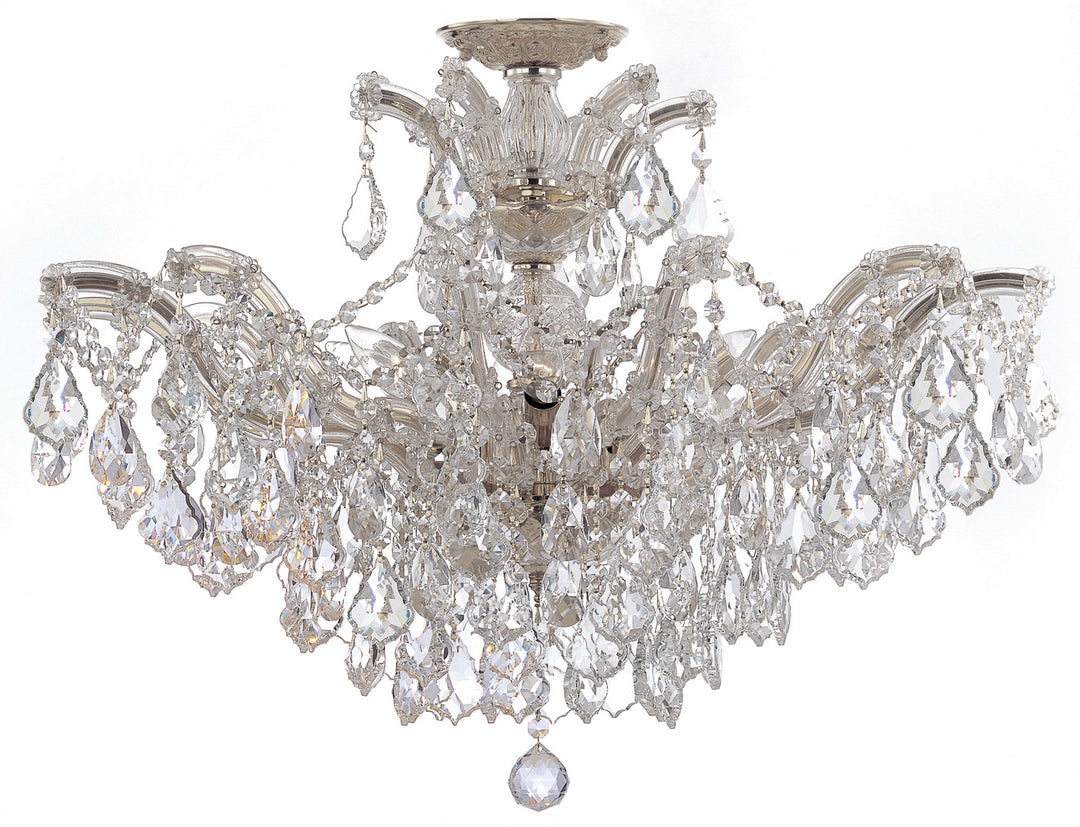 Maria Theresa Six Light Semi Flush Mount in Polished Chrome - available from The Lighting Shoppe, trusted by Canadian homeowners