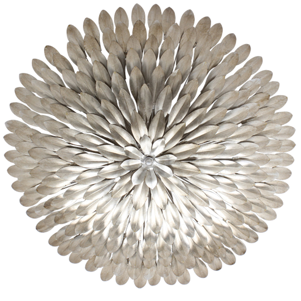 Crystorama - 507-SA - Six Light Flush Mount - Broche - Antique Silver