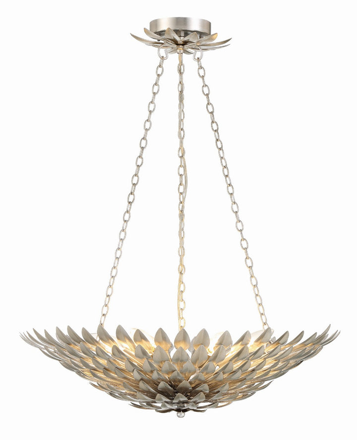 Broche Six Light Chandelier in Antique Silver - available from The Lighting Shoppe, trusted by Canadian homeowners