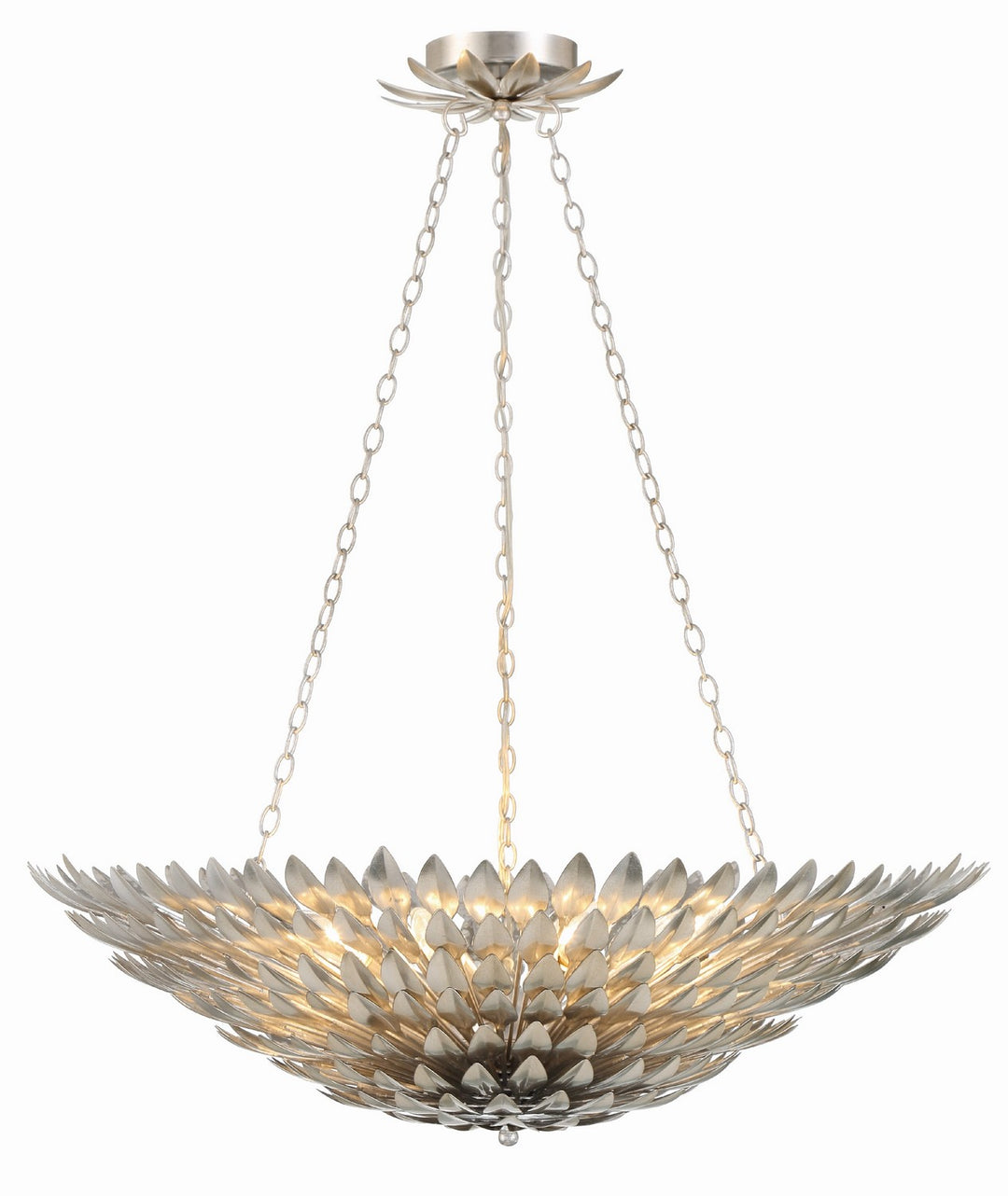Broche Eight Light Chandelier in Antique Silver - available from The Lighting Shoppe, trusted by Canadian homeowners