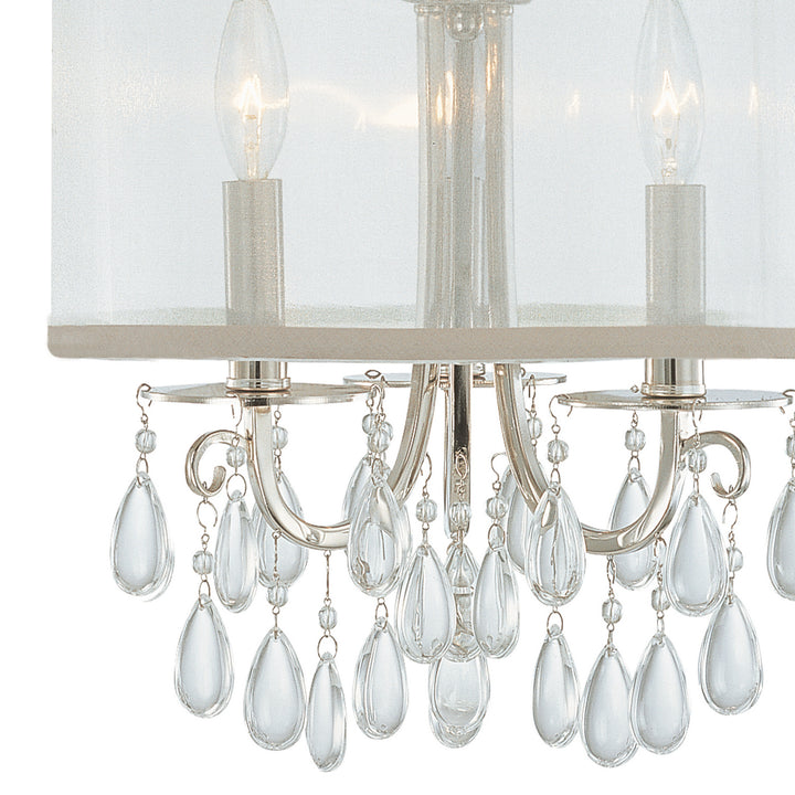 Crystorama - 5623-CH_CEILING - Three Light Semi Flush Mount - Hampton - Polished Chrome
