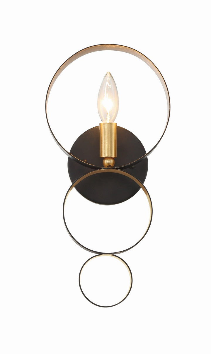 Crystorama - 581-EB-GA - One Light Wall Sconce - Luna - English Bronze + Antique Gold