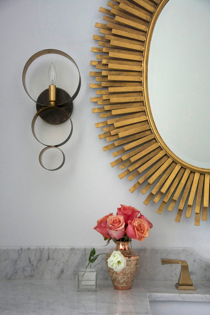 Crystorama - 581-EB-GA - One Light Wall Sconce - Luna - English Bronze + Antique Gold