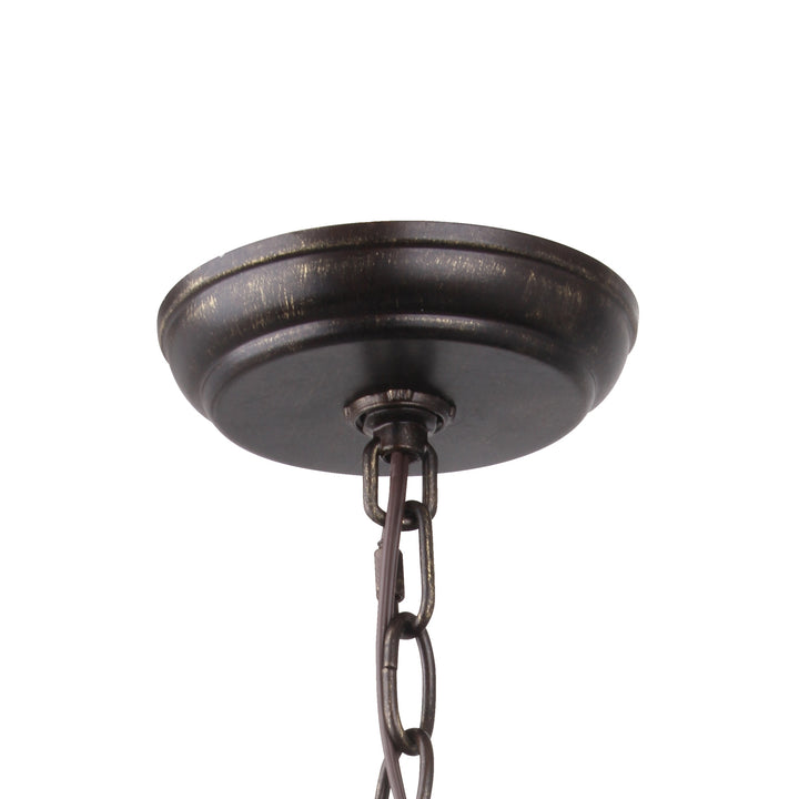 Crystorama - 585-EB-GA - Six Light Chandelier - Luna - English Bronze + Antique Gold