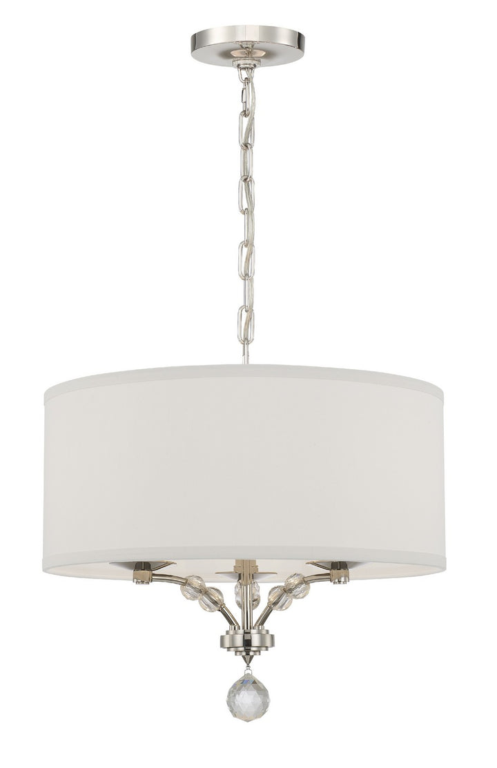 Mirage Three Light Mini Chandelier in Polished Nickel - available from The Lighting Shoppe, trusted by Canadian homeowners