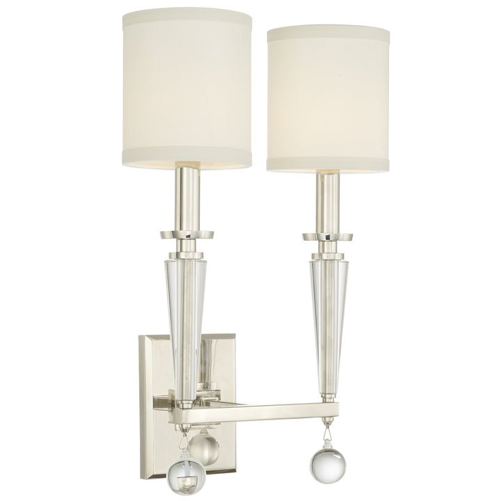 Paxton Two Light Wall Sconce in Polished Nickel - available from The Lighting Shoppe, trusted by Canadian homeowners