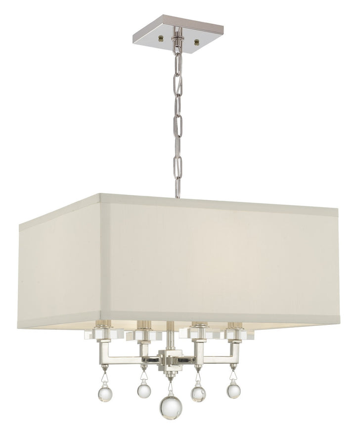 Paxton Four Light Chandelier in Polished Nickel - available from The Lighting Shoppe, trusted by Canadian homeowners