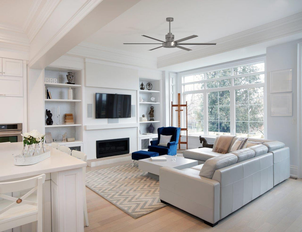 Craftmade Canada - MND72BNK6 - 72"Ceiling Fan - Mondo 72 - Brushed Polished Nickel