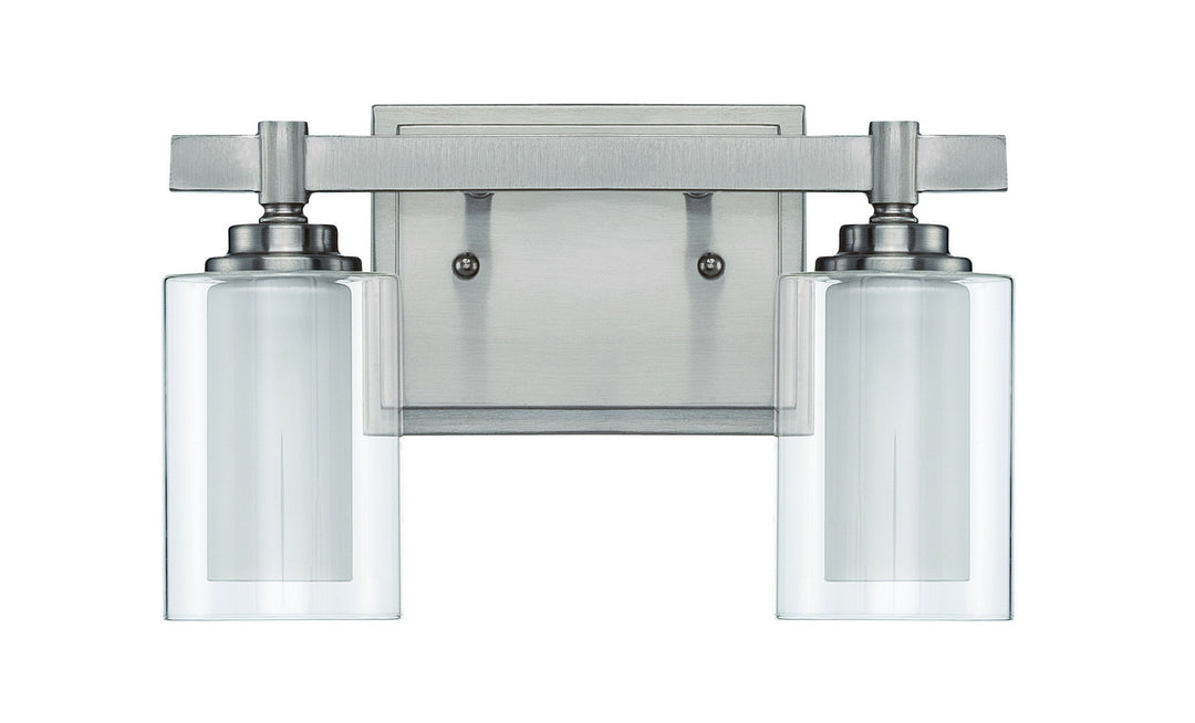 Celeste Two Light Vanity in Brushed Polished Nickel - available from The Lighting Shoppe, trusted by Canadian homeowners