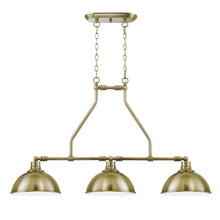 Timarron Three Light Island Chandelier in Legacy Brass - available from The Lighting Shoppe, trusted by Canadian homeowners