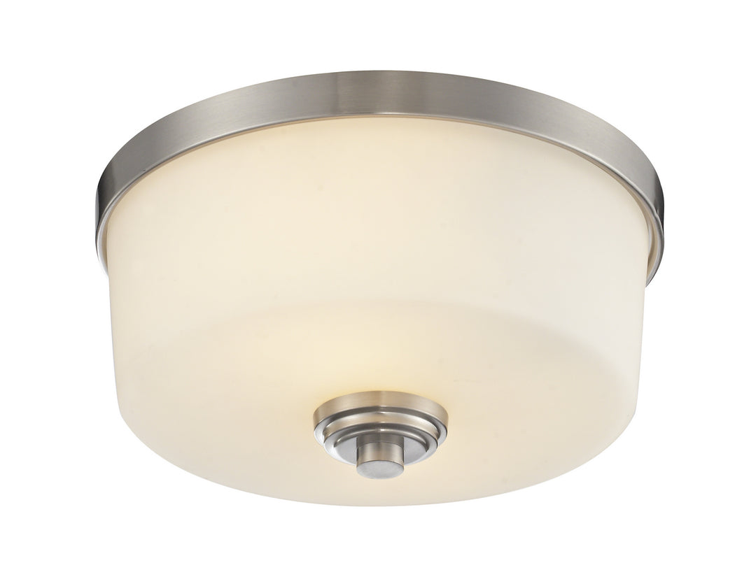 Lamina Two Light Flush Mount in Brushed Nickel - available from The Lighting Shoppe, trusted by Canadian homeowners