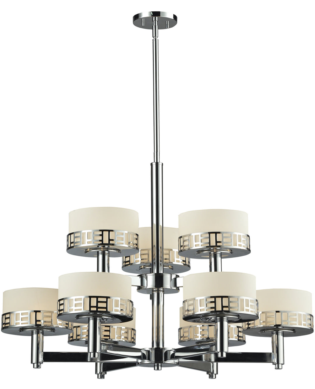 Elea Nine Light Chandelier in Chrome - available from The Lighting Shoppe, trusted by Canadian homeowners
