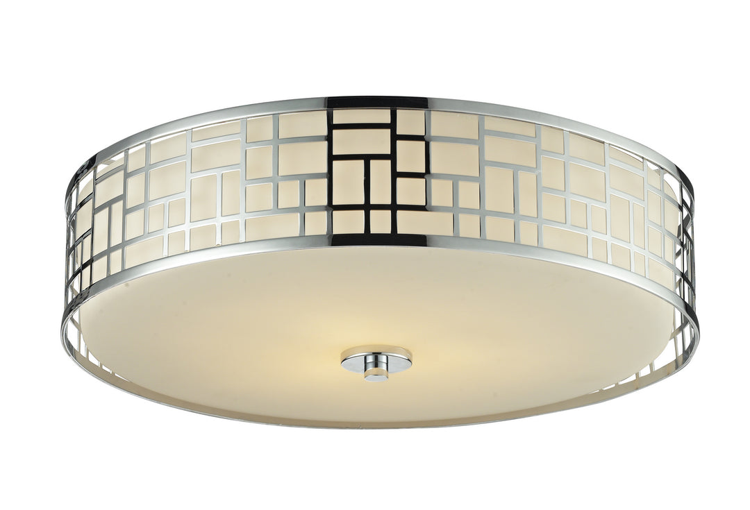 Elea Three Light Flush Mount in Chrome - available from The Lighting Shoppe, trusted by Canadian homeowners