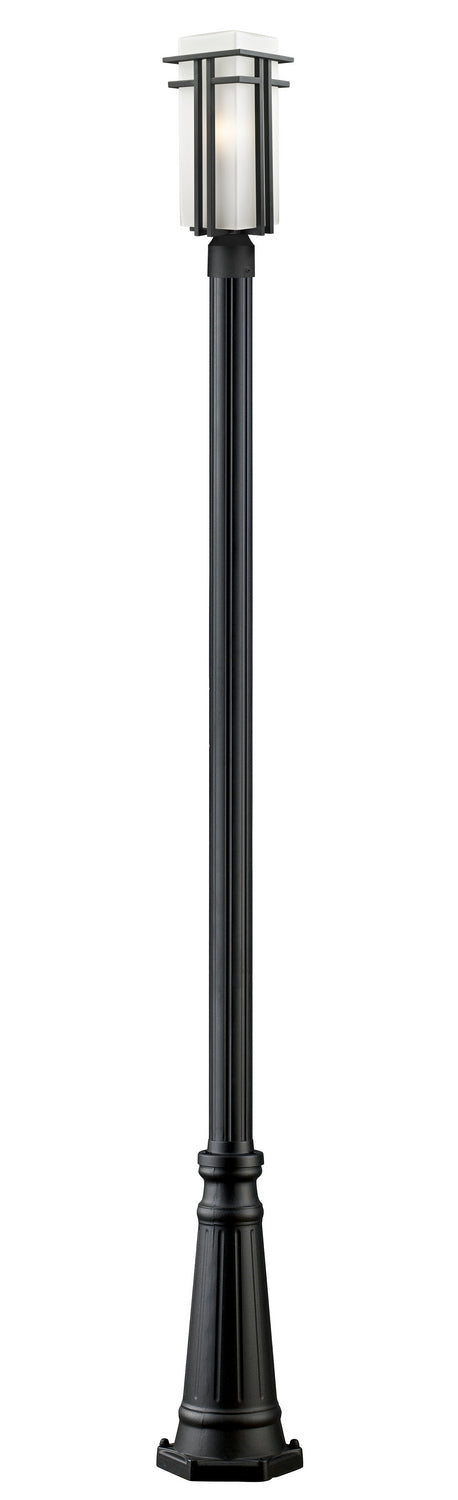 Abbey One Light Outdoor Post Mounted Fixture in Black - available from The Lighting Shoppe, trusted by Canadian homeowners