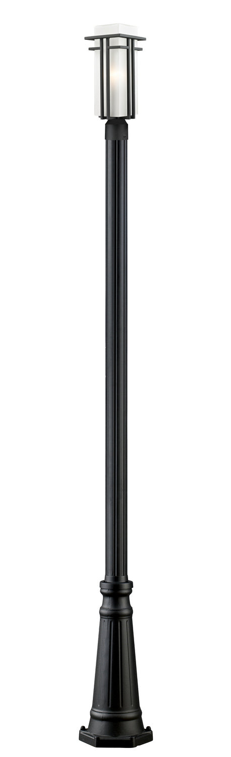 Abbey One Light Outdoor Post Mounted Fixture in Black - available from The Lighting Shoppe, trusted by Canadian homeowners