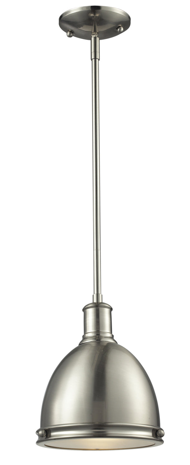 Mason One Light Pendant in Brushed Nickel - available from The Lighting Shoppe, trusted by Canadian homeowners