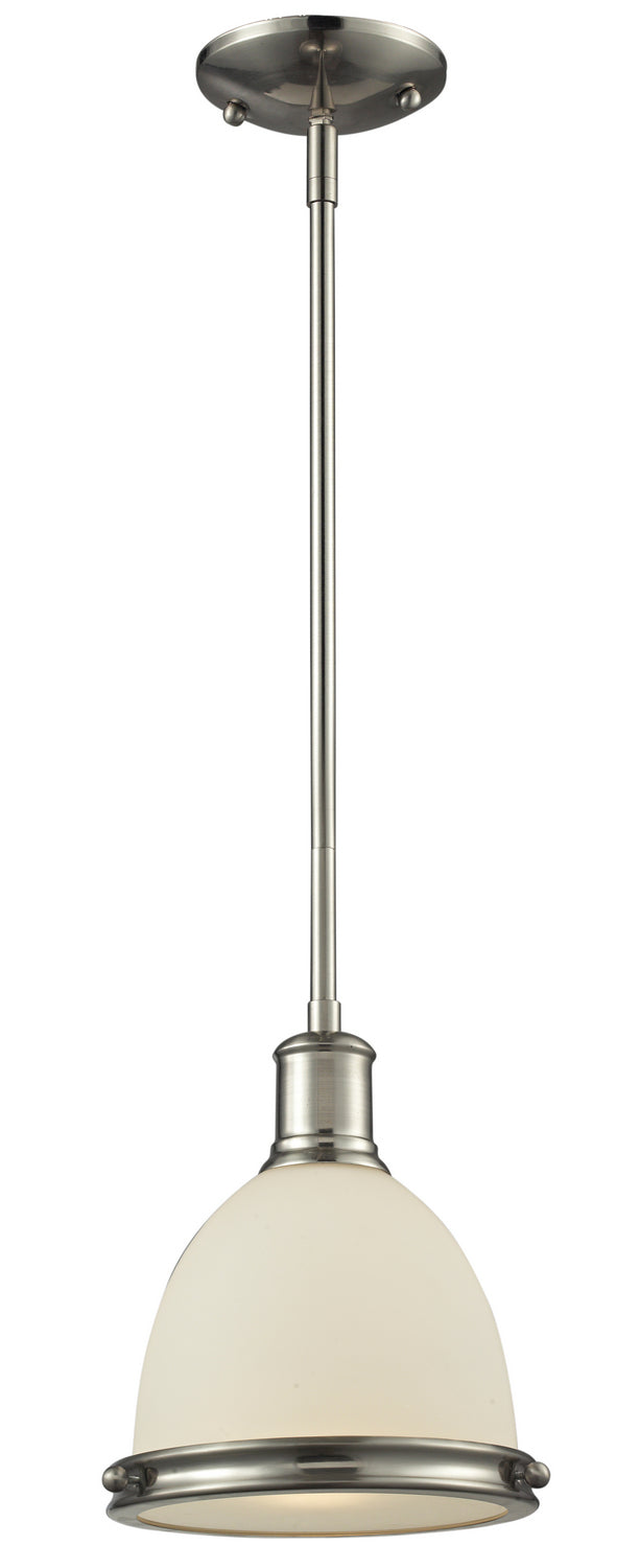 Mason One Light Pendant in Brushed Nickel - available from The Lighting Shoppe, trusted by Canadian homeowners