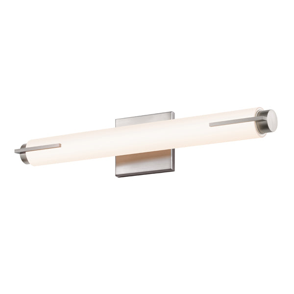 Tubo Slim LED LED Bath Bar in Satin Nickel - available from The Lighting Shoppe, trusted by Canadian homeowners