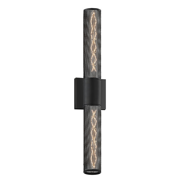 Urban Edge Two Light Wall Sconce in Textured Black - available from The Lighting Shoppe, trusted by Canadian homeowners