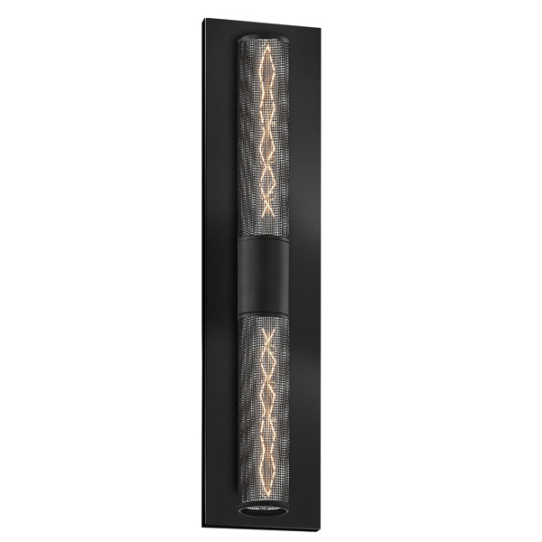 Urban Edge Two Light Wall Sconce in Textured Black - available from The Lighting Shoppe, trusted by Canadian homeowners