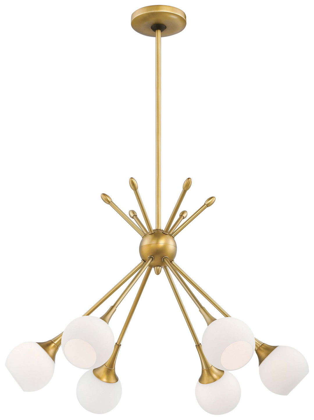 Pontil Six Light Chandelier in Honey Gold - available from The Lighting Shoppe, trusted by Canadian homeowners