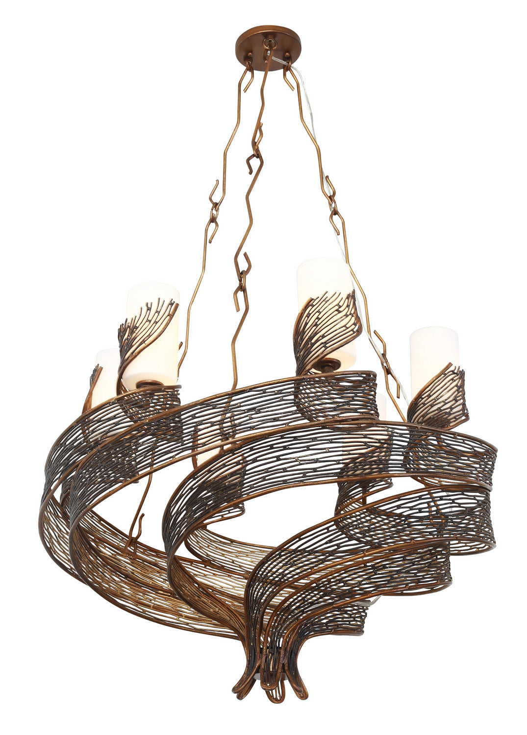 Varaluz - 240C06HO - Six Light Chandelier - Flow - Hammered Ore