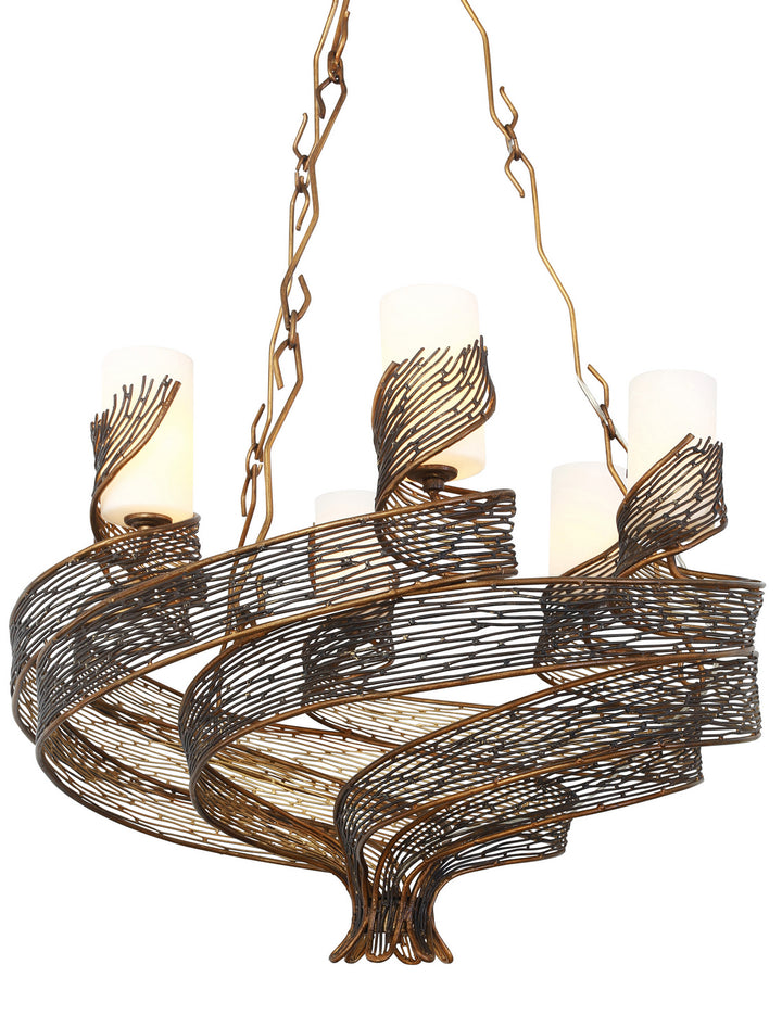 Varaluz - 240C06HO - Six Light Chandelier - Flow - Hammered Ore