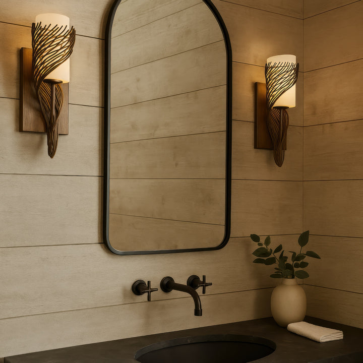 Varaluz - 240K01HO - One Light Wall Sconce - Flow - Hammered Ore