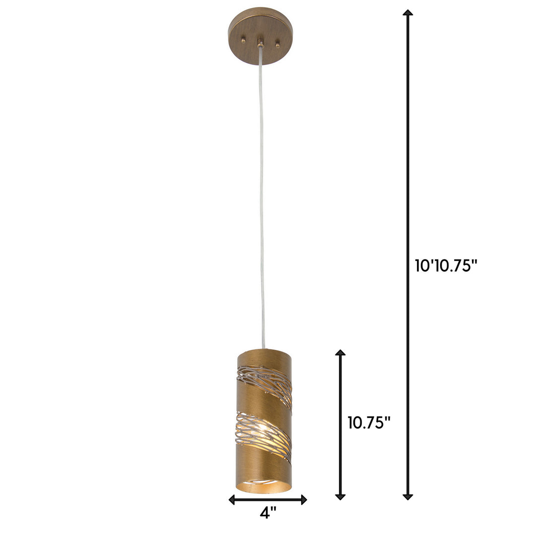 Varaluz - 240M01HO - One Light Mini Pendant - Flow - Hammered Ore