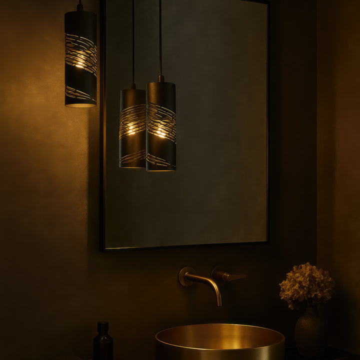 Varaluz - 240M01HO - One Light Mini Pendant - Flow - Hammered Ore