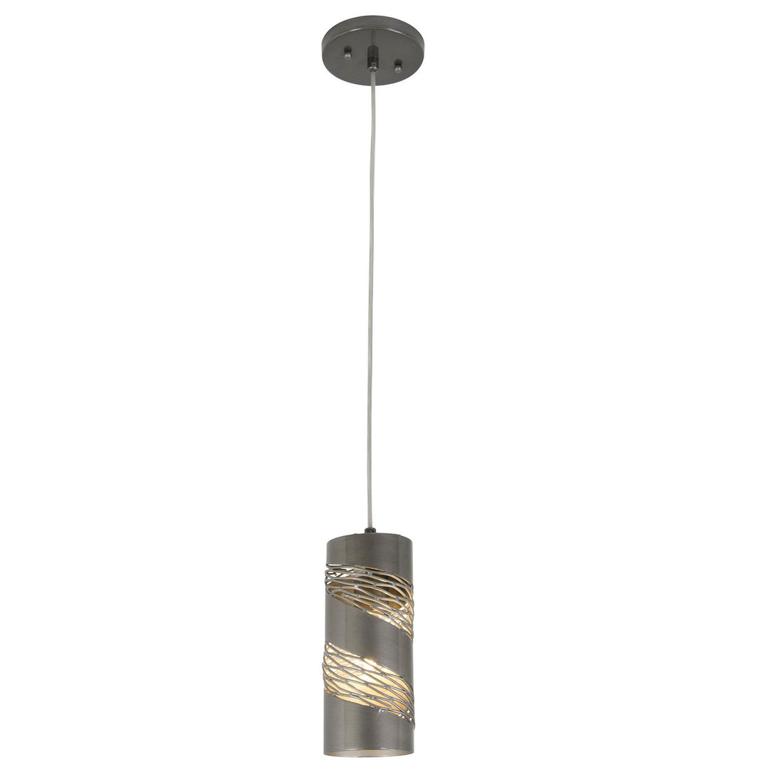 Varaluz - 240M01SL - One Light Mini Pendant - Flow - Steel