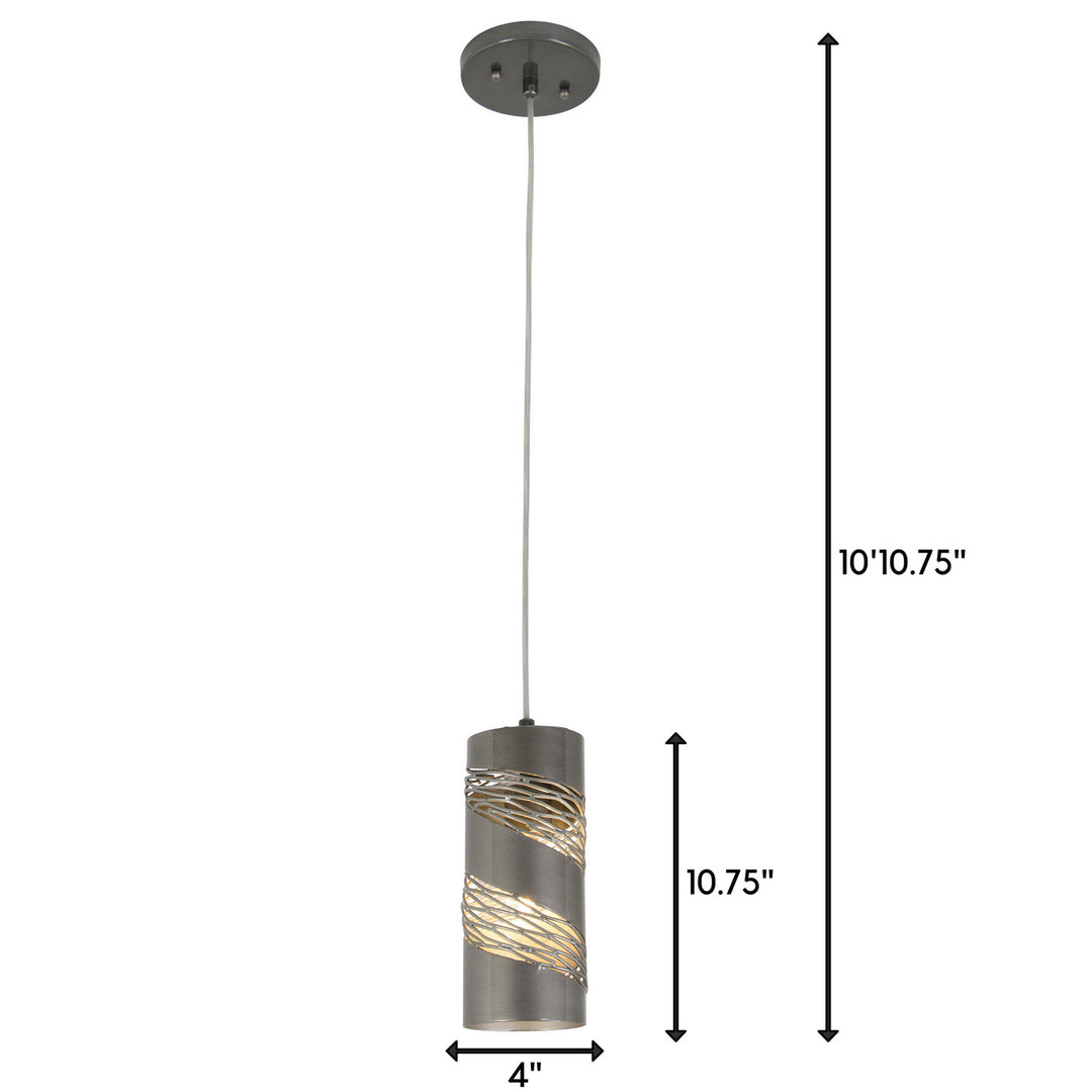 Varaluz - 240M01SL - One Light Mini Pendant - Flow - Steel