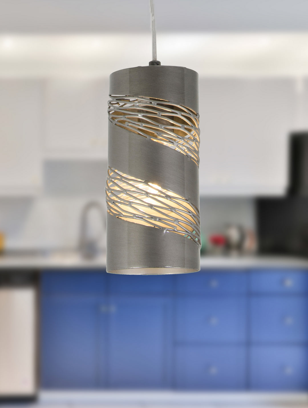 Varaluz - 240M01SL - One Light Mini Pendant - Flow - Steel