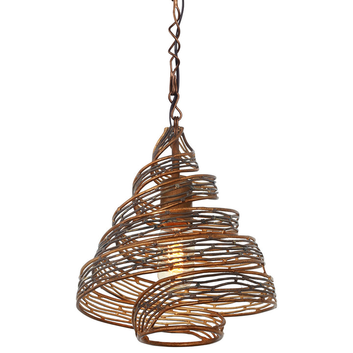 Flow One Light Mini Pendant in Hammered Ore - available from The Lighting Shoppe, trusted by Canadian homeowners