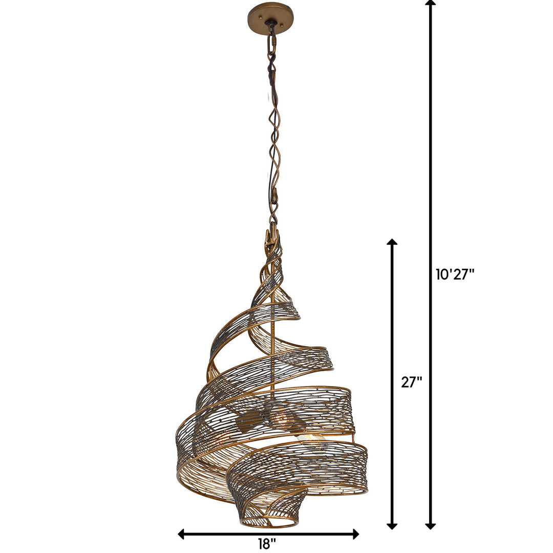 Varaluz - 240P03HO - Three Light Pendant - Flow - Hammered Ore