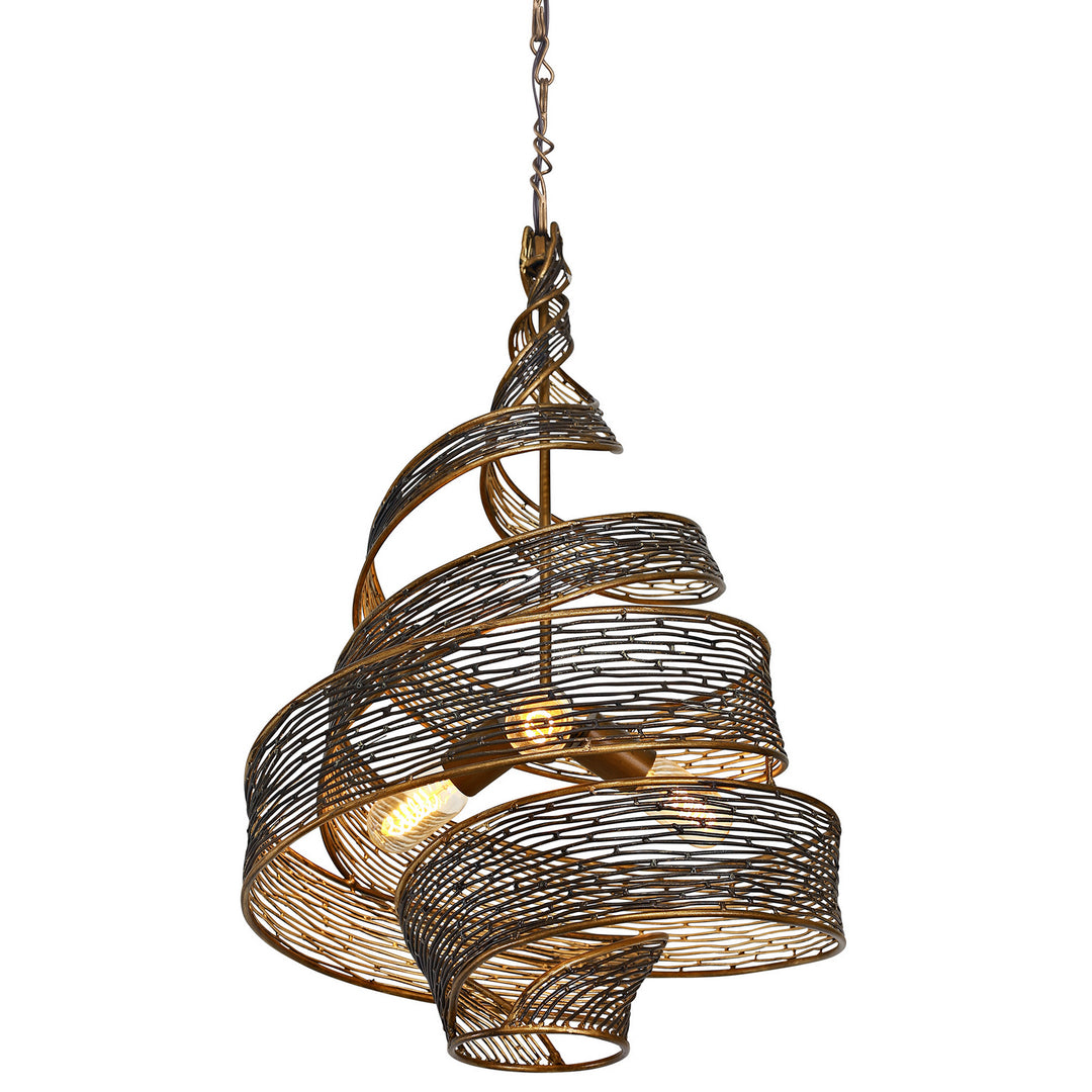 Flow Three Light Pendant in Hammered Ore - available from The Lighting Shoppe, trusted by Canadian homeowners