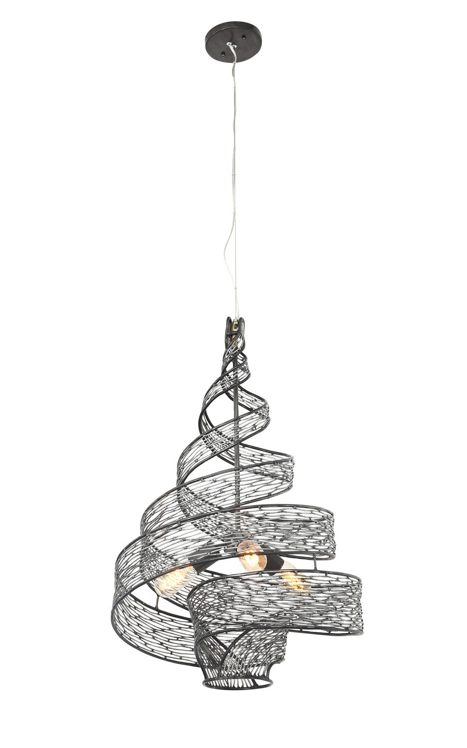 Varaluz - 240P03SL - Three Light Pendant - Flow - Steel
