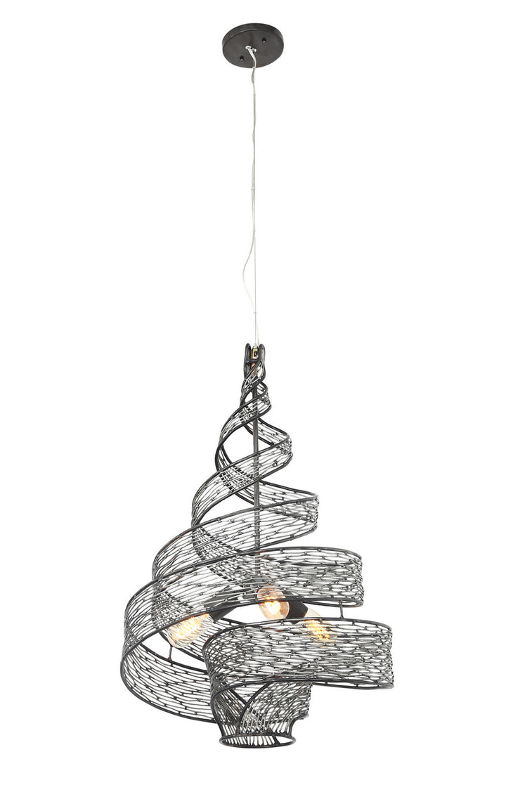 Varaluz - 240P03SL - Three Light Pendant - Flow - Steel