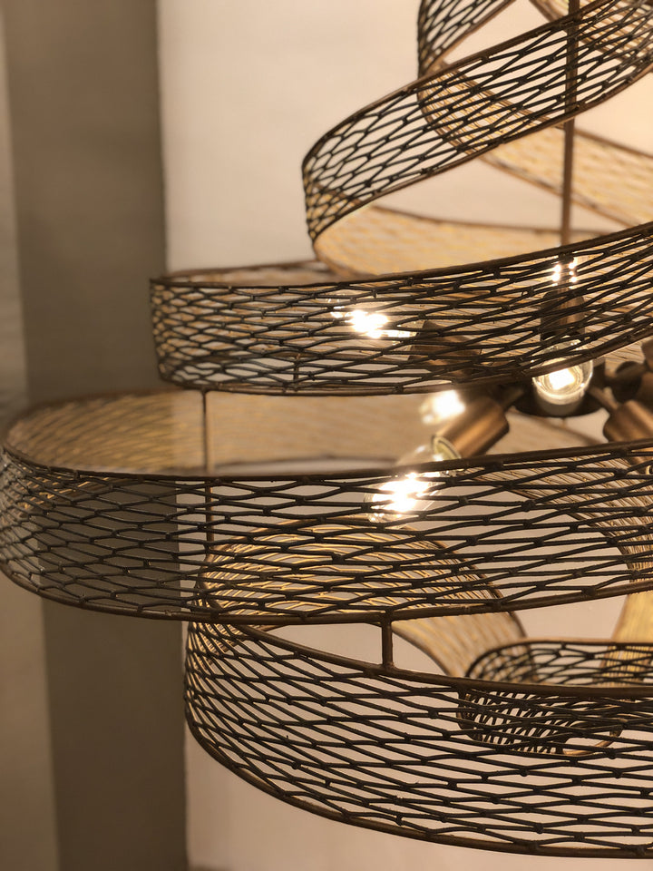 Varaluz - 240P06HO - Six Light Pendant - Flow - Hammered Ore