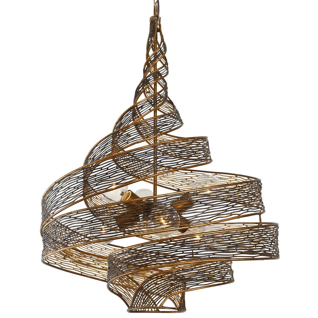 Flow Six Light Pendant in Hammered Ore - available from The Lighting Shoppe, trusted by Canadian homeowners